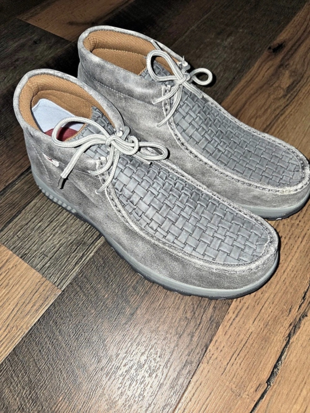 Twisted X® Men's Grey Work Chukka Driving Moc Lace Up Shoes MXCN001